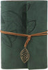 Leather Writing Journal Refillable Travelers Notebook for Women, Art Sketchbook, Travel Diary, Dark Green