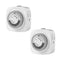 24 Hour Indoor Mechanical Timer - 2 Ground 3 Plug Socket Timer, 30 min Daily on/Off Cycle for Lamps, 2 Pack