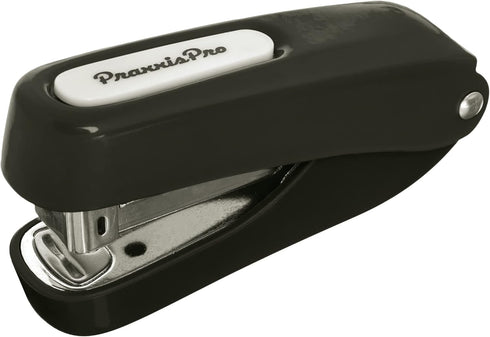 Praxxis Pro Aria-Plus Half-Strip Mini Stapler, Durable Compact Stapler for Office and Travel Use, Charcoal