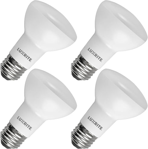 LUXRITE BR20 LED Bulb, 45W Equivalent, 3500K Natural White, Dimmable, 460 Lumens,