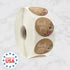 Brown Kraft Floral Thank You Stickers, 1000 Thanks Flowers Labels Roll, 1.5" Round