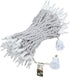 50 100 Bulb 6-Inch Commercial Novelty Lights Feet Incandescent Mini Light String, Clear with Spacing on White Wire, UL