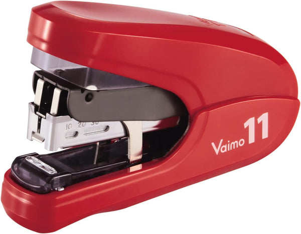 Max Bimo 11 Flat Stapler, 40 Sheets Bound, 100 Sheets Red, External Dimensions (W x D x H): 3.8 x 3.8 x 1.4 inches