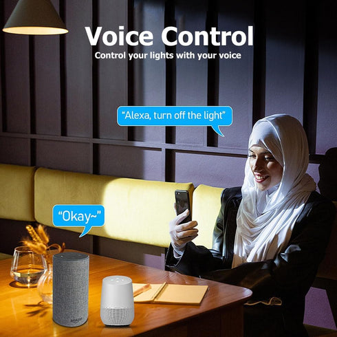 Smart Light Bulbs, WiFi & Bluetooth LED Light Bulb Compatible with Alexa & Google Home, 10W A19 E26 Color Changing Bulb