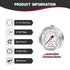 0-30psi/kpa Glycerin Filled Pressure Gauge, 2-1/2" Dial Size, Stainless Steel Case, with Vent Valve, 1/4" NPT Center Back Mount, 2-1-2% Accuracy, for Measuring Gas Liquid Pressure