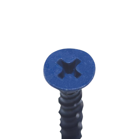 100 Qty 3/16" x 1-3/4" Flat Head Phillips Concrete Screws for Masonry, Block & Brick