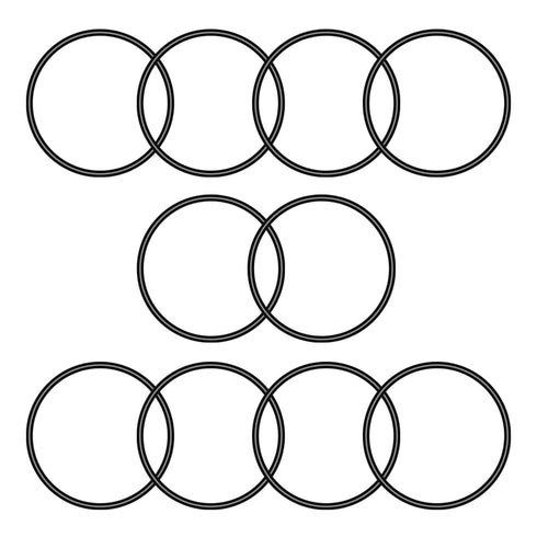 Othmro 25pcs Nitrile Rubber O-Rings, 1.5mm Wire Dia, 44mm OD for Oil or Air Sealing