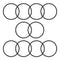 Othmro 25pcs Nitrile Rubber O-Rings, 1.5mm Wire Dia, 44mm OD for Oil or Air Sealing