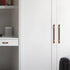 2-1/2" (2-1/2" MFYS Wood Drawer Pulls Knobs Brushed Brass Cabinet Knobs Pulls Walnut Handles for Dresser Hardware Hole