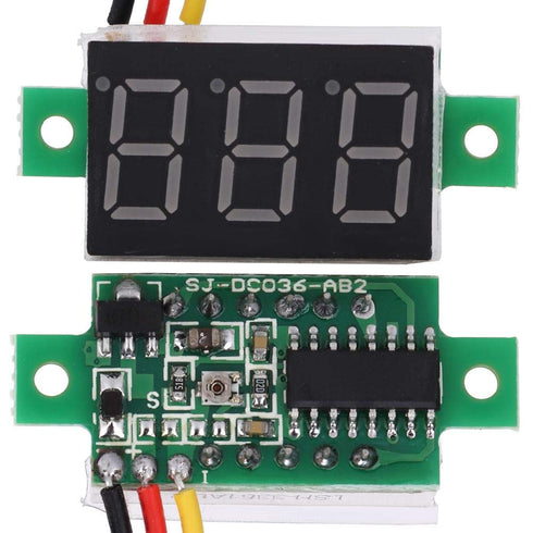 5pcs Mini Digital DC Voltmeter, 0.36 Inch 3-Wire LED Voltage Tester Meter, 0-100V, 5 Colours
