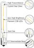 Bonlux LED T6.5 Exit Sign Clear Light Bulbs, 2W E17 Intermediate Base, Daylight 6000K, 4-Pack, 20W Incandescent