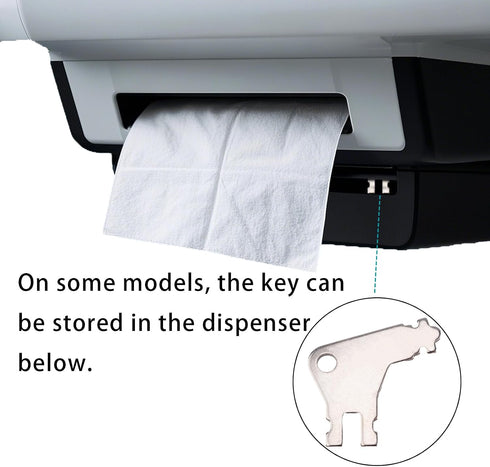 Gosknor 12pcs Paper Towel Dispenser Key for Georgia Pacific, Iron Tissue Dispenser Key Replacement Toilet Paper Holder
