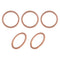 5 Pack 22mmx27mmx1.5mm Flat Copper Sealing Washers, Good for Industrial Machinery M22 Screws, Copper Flat Ring Gaskets
