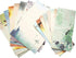 Retro A4 Stationery Paper and Envelopes Set, 32 Sheets Writing Paper and 12 Envelopes, Old Age Printer Paper