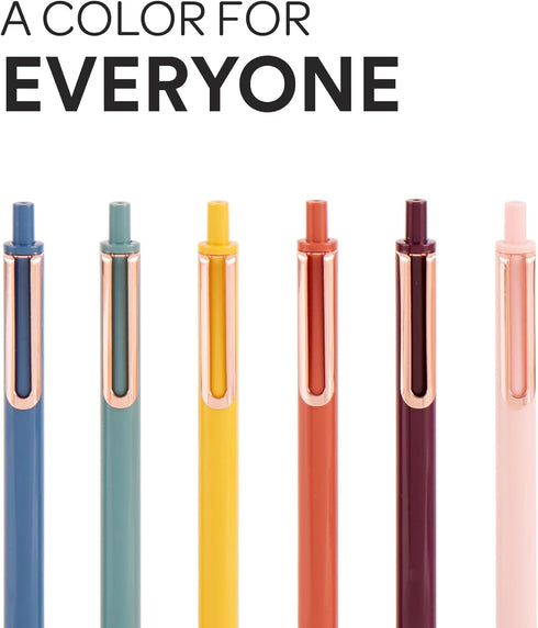 Set of 4 Assorted Jewels Retractable Gel Luxe Pens