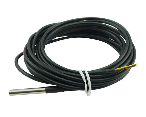 2PCS DS18B20 Waterproof Stainless Steel Temperature Sensor Digital Probe Cable Temperature Range