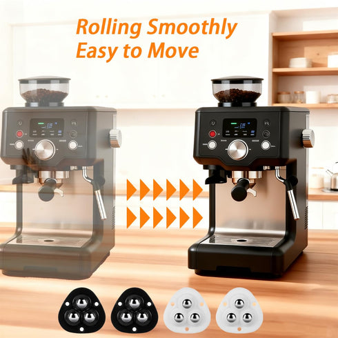 360 (White-16pcs) Self Adhesive Caster Wheels Appliance Rollers for Kitchen Swivel Universal Wheel for Storage Bins