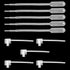 120Pcs 1Ml Mini Cute Empty Glass Perfume Vials – Essential Oils Sample Vials with White Plastic Rod Caps