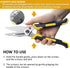 Stainless Steel Industrial Scissors, Heavy Duty Utility Scissors with Non-Slip Handle & Safety Lock, 9-Inch