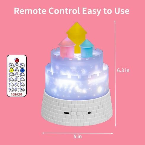 GDSZBYSM 12 Music+23 1800mah 360 Carousel Kids Projector Night Light, Films, Rechargeable Light Projector for Kid Room