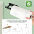 JOY DECOR 2 Pack SUS304 Paper Towel Holder - Matte Black Stainless Steel, Under Cabinet Self Adhesive Or Drilling Paper