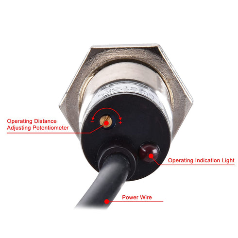Non-Shield Type M18 Capacitive Proximity Sensor Switch LJC18A3-B-Z/BX Detector 1-10mm 10-30VDC 200mA NPN 3 Wires