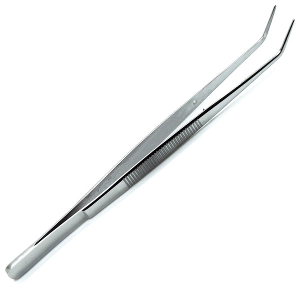 SUPERIOR INSTRUMENTS Dental College Cotton Tweezers 16cm Plier Surgical Forcep Diagnostic Serrated Tip Examination