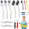 15-Piece Crevice Cleaning Brush Set Narrow Gap, Grout Line & Window Track