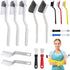 15-Piece Crevice Cleaning Brush Set Narrow Gap, Grout Line & Window Track