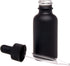 24 Pack Black Coated Boston Round Essential Oils Glass Bottles with Black Dropper Cap, 1oz