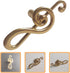 PRETYZOOM Vintage Brass Cabinet Pull Handle for Wardrobe and Drawer, Small Furniture Knob with Note Design, Suitable