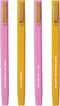 C.R. Gibson Novelty Ball Point Ink Pens - Humorous Sayings in White Font - Pink & Orange - 4 Pack - Funny Writing Instruments (NP9-25505) by C.R. Gibson
