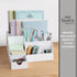 White Desk Organizer, 9 Compartments for Office Supplies and Desk Accessories, Pen Holder, Desktop Decor