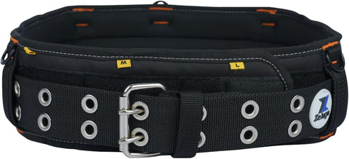 20-222 Heavy Duty Polyester Tool Rig Padded Belt, Black for Construction and Heavy-Duty Use