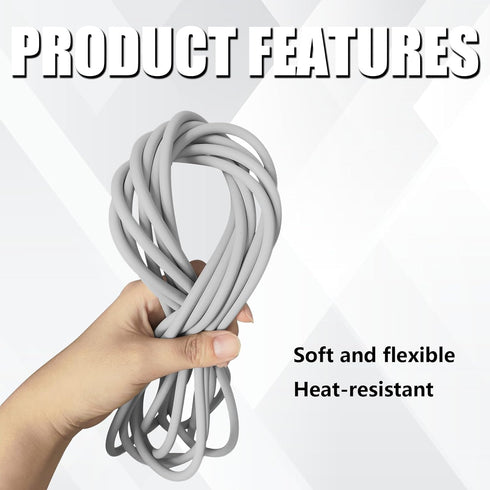 Backer Rod 1/4 Inch, EPDM Rubber Foam Caulk Saver 50' Grey Weather Strip Seal for Concrete Joints and Wall Cracks