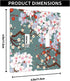 Farmhouse Spring Floral Double Switch Plate Covers Cherry Blossoms And Plum Red Floral Flowers in Green Toggle Light Switch Cover Size 2-Gang for Home Kitchen Living Room by Pznen