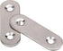 BQLZR 10 Pack Stainless Steel 2 Holes Flat Corner Brace Plate Connector, 47x15.5x5mm