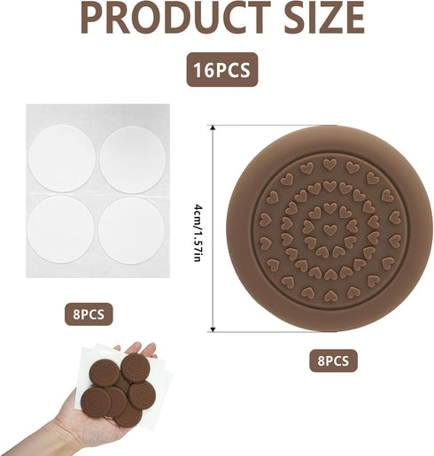 OMASUNB 8 1.57Inch Pcs Circular Cutting Board Feet Reusable Rubber Feets for Cutting Boards & Cutting Board Feet Non