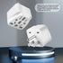 2 Pack US Travel Plug Adapter, Type B 3 Prong Grounded USA Wall Plug for EU, UK, AU, CN, JP, Asia, Italy, Brazil