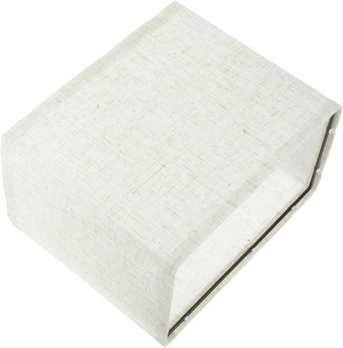 Generic Linen Lampshade Cordless Table Lamp Shade Square Lampshades for Table Lamps Linen Rectangular Lamp Shade