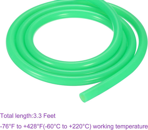 DMiotech 3/8"(9mm) ID 1/2"(12mm) OD 3.3 Feet Green Silicone Tube for Water Air Pump