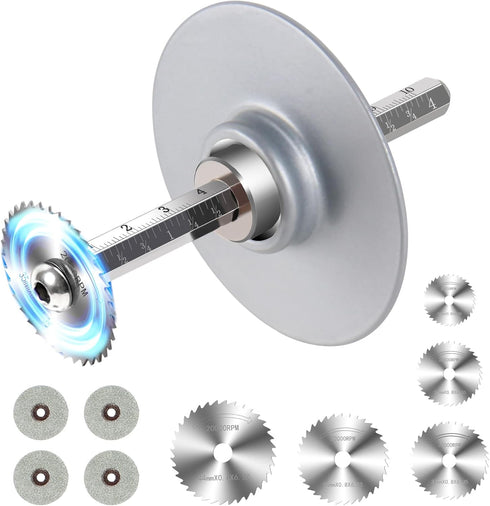 Inside Pipe Cutter Tool for PVC Pipe, Adjustable Depth Gauge, 5Pcs Saw Blades and Hex Shank (Silver)
