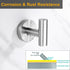 304 Closet Nickel,6Pack Nolimas Bathroom Towel Hooks SUS Stainless Steel Coat Hook Round Clothes Towel Coat Robe Hook