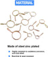 Glarks 290Pcs Fuel Line Hose Water Pipe Air Tubing Spring Clips Clamps Assortment Kit, Size 5-13MM
