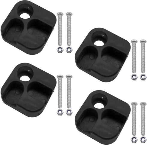 AYLIFU Chair Rubber Legs Chair Leg Replacement Camping Chair Accessories with Screws Black
