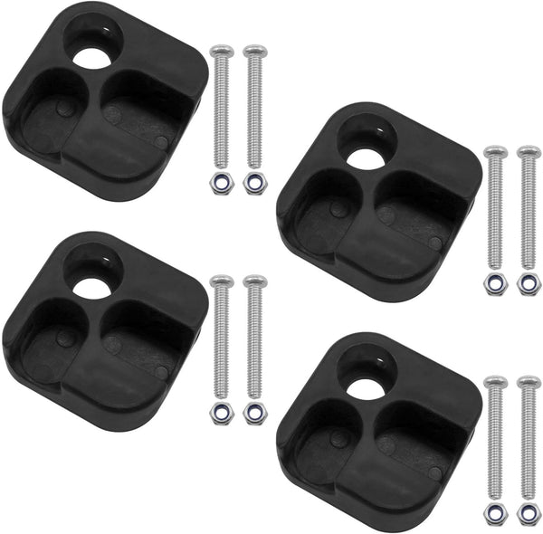 AYLIFU Chair Rubber Legs Chair Leg Replacement Camping Chair Accessories with Screws Black