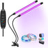 YGS-Tech LED Black Light, 3 9 12H Timer, 10 Dimmable Levels UV Light, Dual Head 54LEDs Blacklight for Glow in The Dark