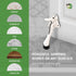 HASHI One Touch Kickdown Door Stopper, Heavy Duty Door Holder with Height-Adjustable Rubber Tips, White 4 inch, 2pack