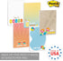 Summer Vibes Sticky Note Set / 4" x 6" Repositionable Sticky Note Pads/Five Modern Beach Theme Designs/Made in The USA by Gotcha Covered Notebooks