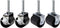 Heavy Duty Caster Wheels Set of 4 (Two Locking, Two Non-Locking) for Metal Bed Frame